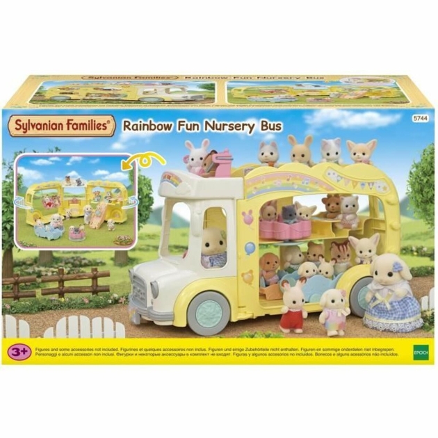 Lėlių namo priedai Sylvanian Families 5744 Rainbow Fun Nursery Bus