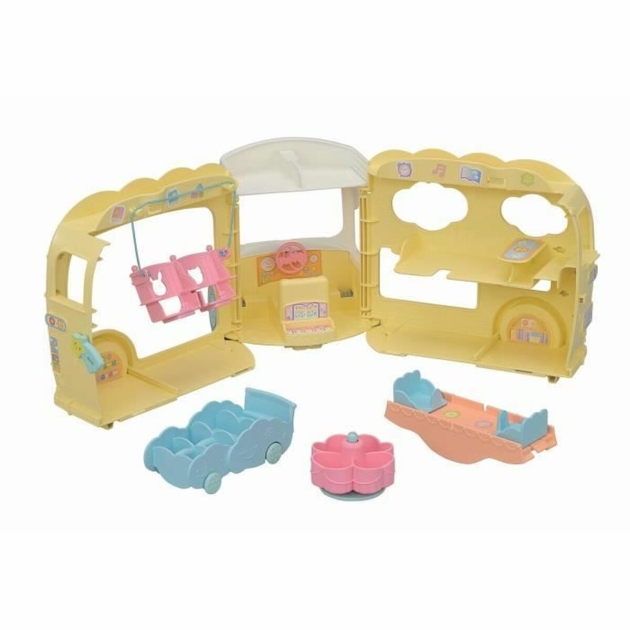 Lėlių namo priedai Sylvanian Families 5744 Rainbow Fun Nursery Bus