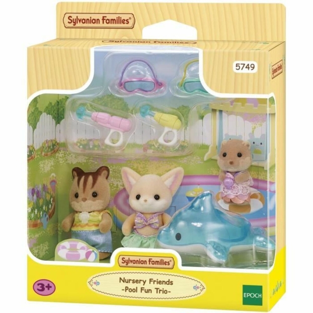 Lėlių namo priedai Sylvanian Families 5749 Nursery Friends Pool Fun trio