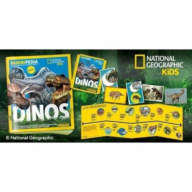 Lipdukų pakuotė Panini National Geographic – Dinos (FR) 7 Vokai