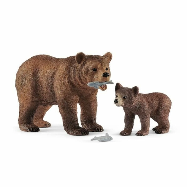 Statulėlė Schleich 42473 Maman grizzly avec ourson Plastmasinis