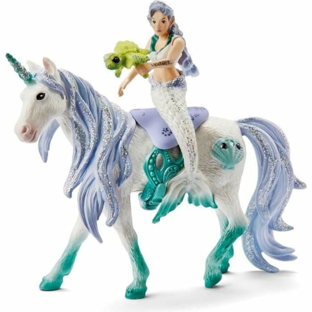 Statulėlė Schleich 42509 Mermaid on sea unicorn Plastmasinis