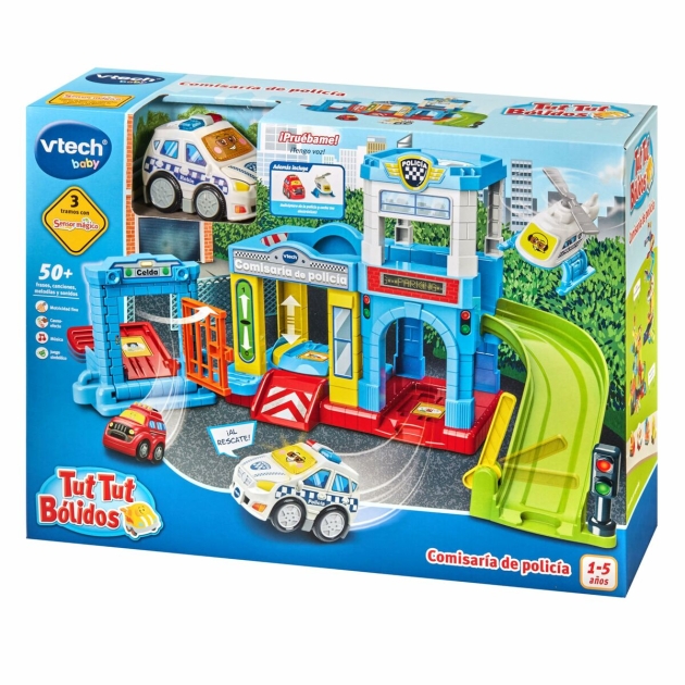 Transporto priemonių žaidimo rinkinys Vtech Tut Tut Bolidos 28 x 11,5 x 28 cm Policija