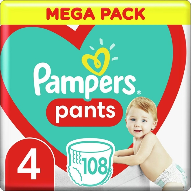 Vienkartinės sauskelnės Pampers Pants 4 (108 vnt.)