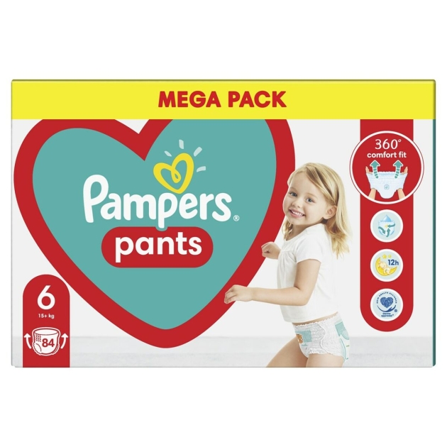 Vienkartinės sauskelnės Pampers Pants 6 (84 Vienetai)