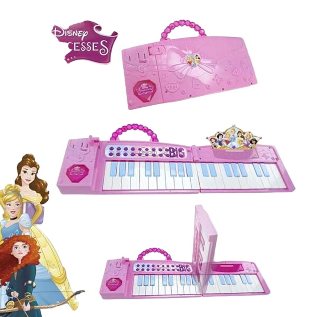 Žaislinis pianinas Disney Princess Elektrinis Sulankstomas Rožinė