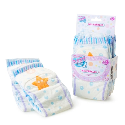 Lėlių aksesuarai Berjuan Baby Susu Diapers Set