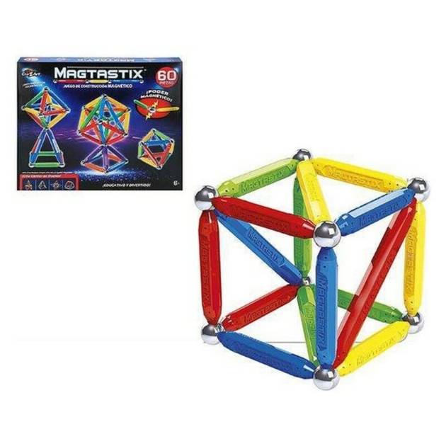 Statybos rinkinys Magnetic Magtastix Colorbaby 43926 (60 pcs)