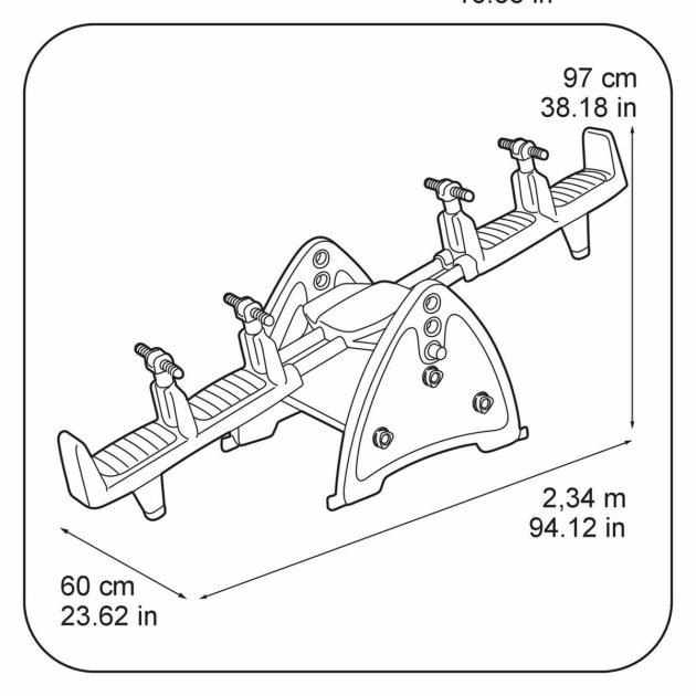 Sūpynės Feber Saw 2×2 Smulkintuvas (60 x 234 x 97 cm)