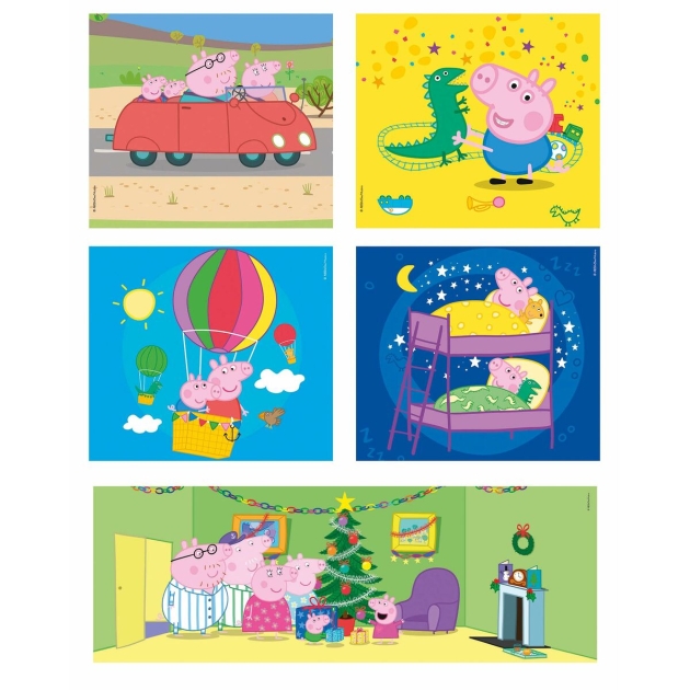 10 galvosūkių rinkinys Peppa Pig Clementoni SuperColor 220 Dalys