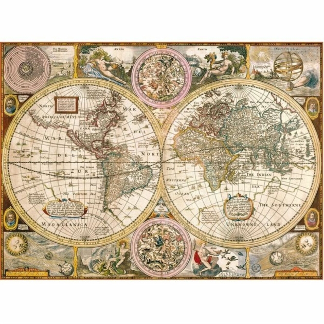 Dėlionė Clementoni Old Map 33531.2 188 x 84 cm 3000 Dalys