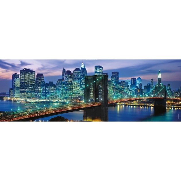 Dėlionė Clementoni Panorama Brooklyn Bridge New York 39434 98 x 33 cm 1000 Dalys