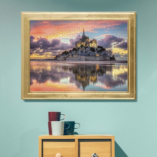 Dėlionė Clementoni The magnificent Mont Saint Michel 39367.1 98 x 33 cm 1000 Dalys