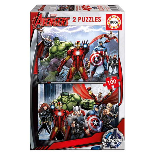 Dėlionė Educa Marvel Avengers (2 x 100 pcs)