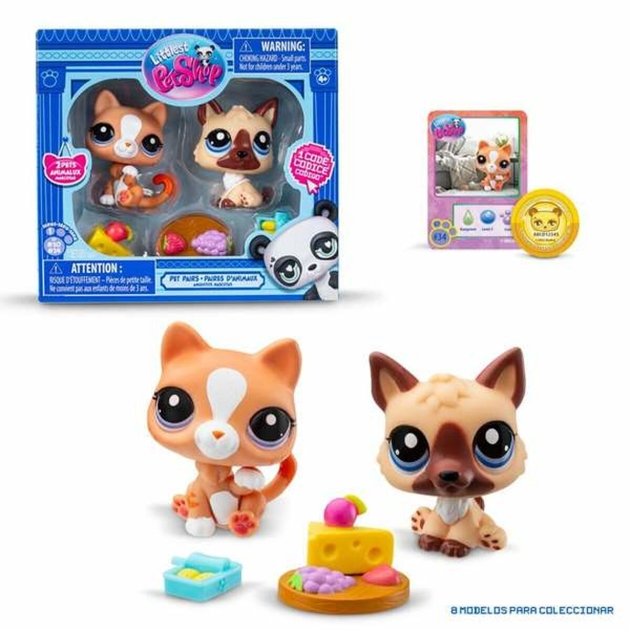 Figūrų rinkinys Bandai Littlest Pet Shop 2 Dalys Naminiai gyvūnai