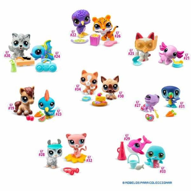 Figūrų rinkinys Bandai Littlest Pet Shop 2 Dalys Naminiai gyvūnai