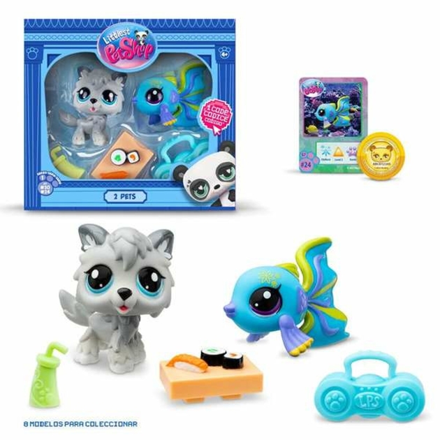 Figūrų rinkinys Bandai Littlest Pet Shop 2 Dalys Naminiai gyvūnai