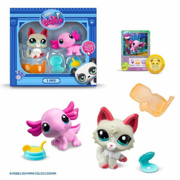 Figūrų rinkinys Bandai Littlest Pet Shop 2 Dalys Naminiai gyvūnai