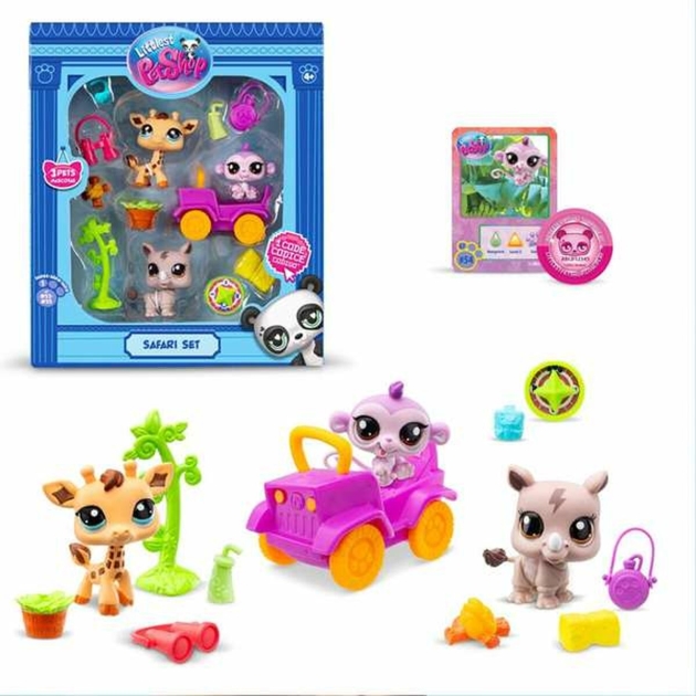 Playset Bandai Littlest Pet Shop SAFARI 8 Dalys