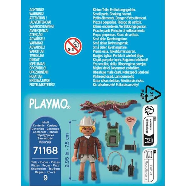 Playset Playmobil Special Plus: Researcher with Alligator 71168 9 Dalys