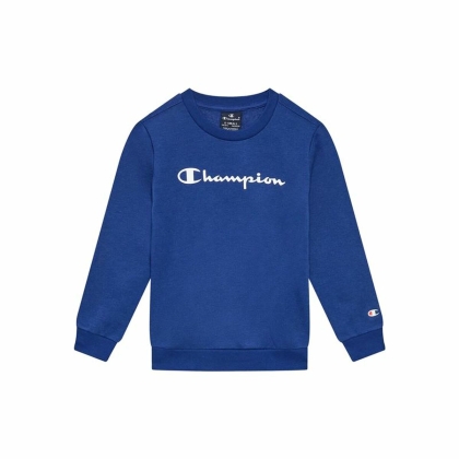 Uniseksinis džemperis su gobtuvu Champion Crewneck Mėlyna Balta