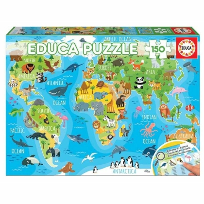 Dėlionė Educa Animals Map (150 pcs)