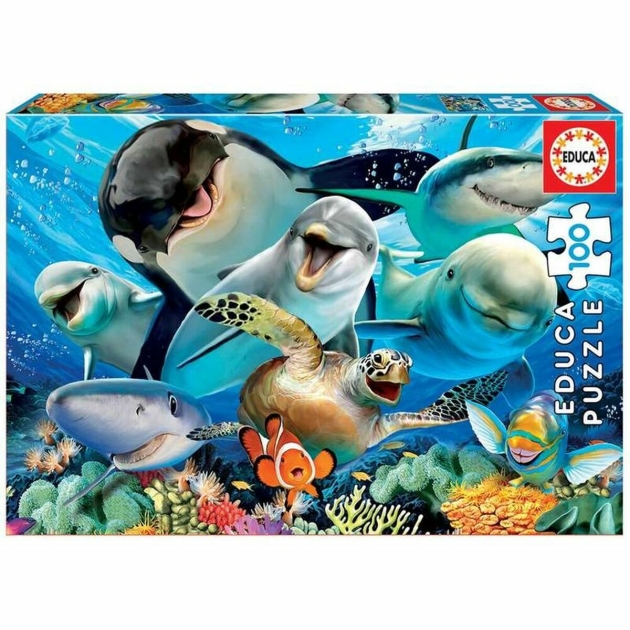 Dėlionė Educa Selfie Under the Sea (100 vnt.) (1 vnt.) (100 pcs)