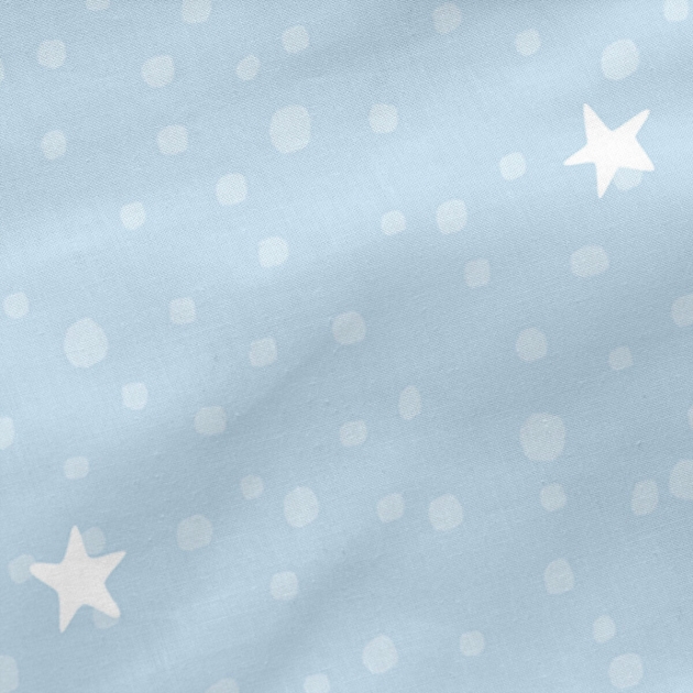 Dygsniuota patalynė su užtrauktuku HappyFriday Basic Little Star Mėlyna 90 x 200 cm