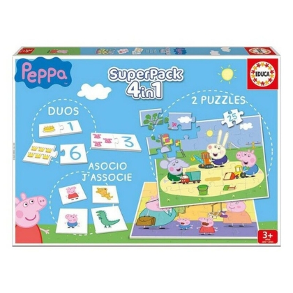 Edukacinis žaidimas Peppa Pig SuperPack 4 in 1 Educa 16229