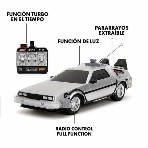 Nuotoliniu būdu valdomas automobilis Back to the Future Delorean Sidabras 1:16