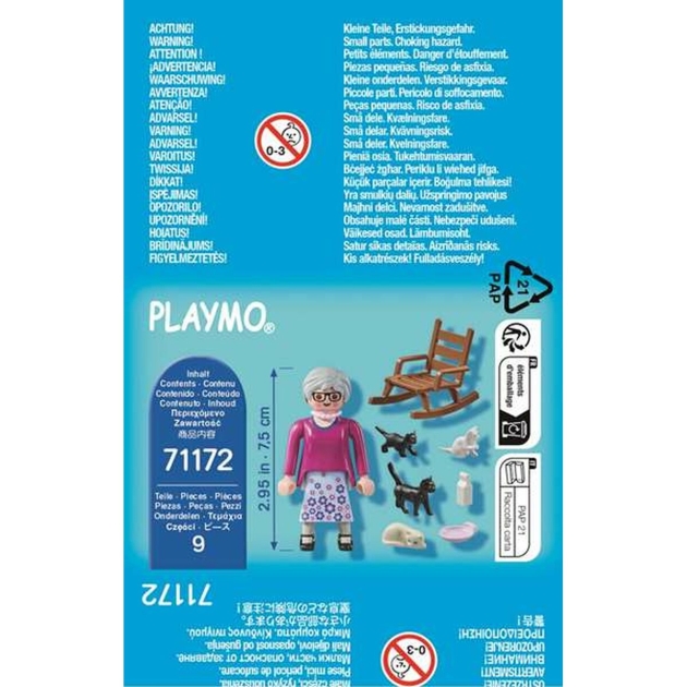 Playset Playmobil Special Plus: Grandmother with Cats 71172 9 Dalys