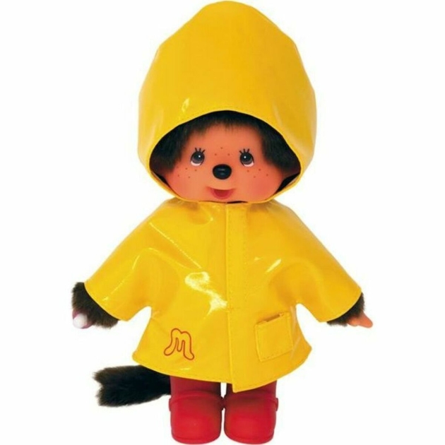 Pūkuotas žaislas Bandai Monchhichi Iconic Raincoat 20 cm Geltona