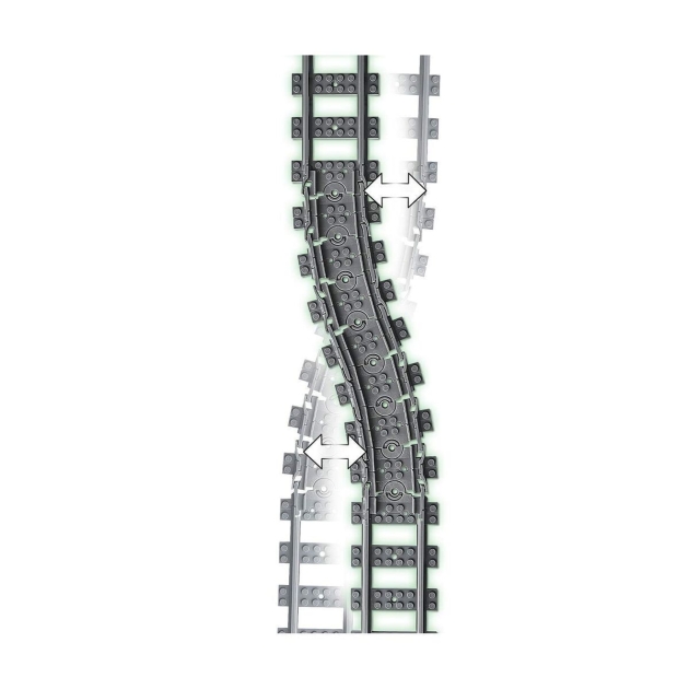 Statybos rinkinys City Tracks and Curves Lego 60205 Pilka