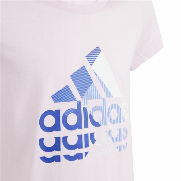 Vaikiška Marškinėliai su trumpomis rankovėmis Adidas Graphic Rožinė