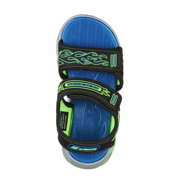 Vaikiškos sandalai Skechers Lights Thermo Splash Juoda