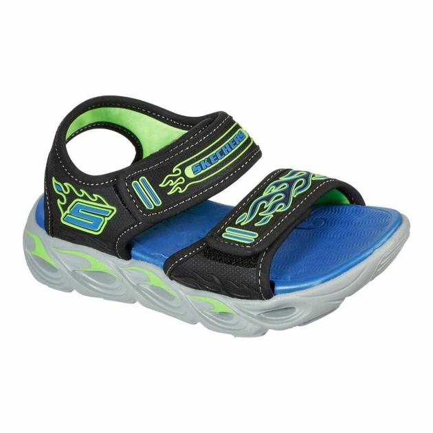 Vaikiškos sandalai Skechers Lights Thermo Splash Juoda