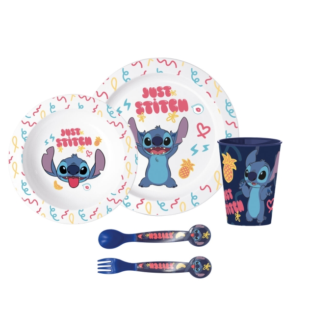 Vaikų indų rinkinys Stitch Sweet Vaikiškas (5 Dalys)