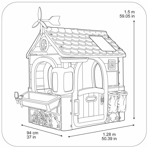 Vaikų žaidimų namelis Famosa Eco House 150 x 120 x 94 cm