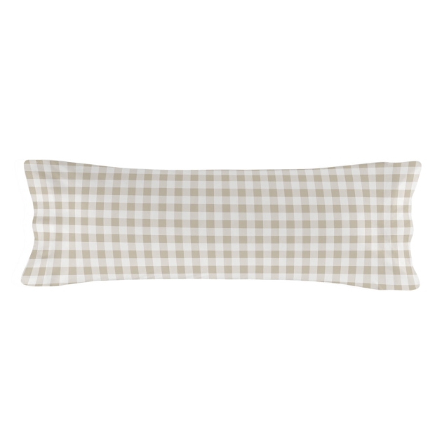 Dygsniuota patalynė su užtrauktuku HappyFriday Basic Rusvai gelsva 105 x 200 cm Gingham