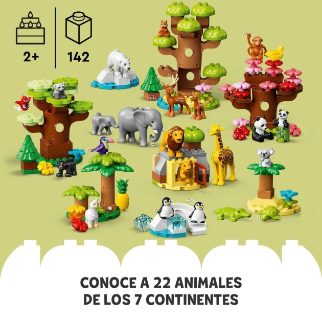 Playset Lego 10975 DUPLO Wild Animals of the World (142 Dalys)